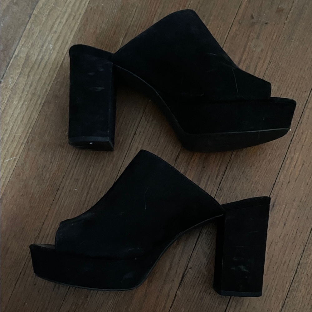 New Look Elegant Black Heeled Mules